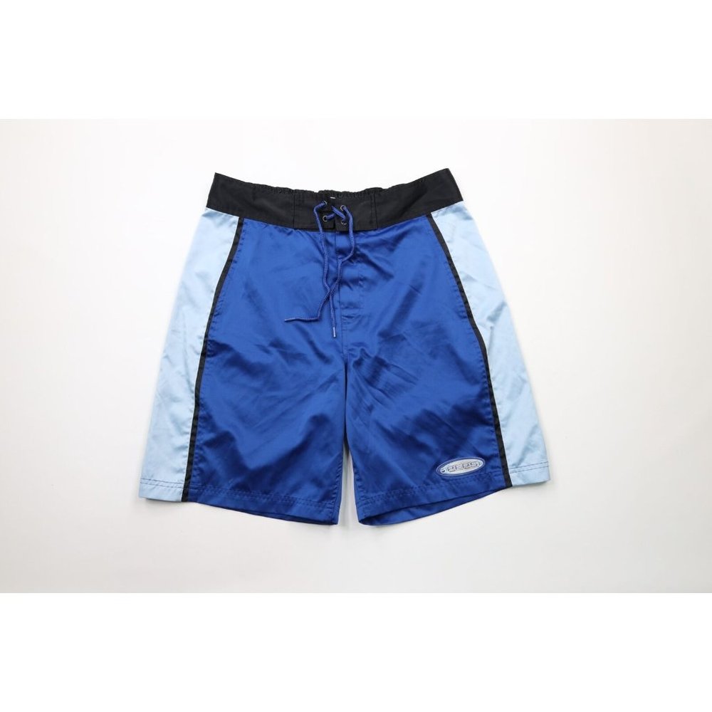 Vintage 90s Pepsi Co Mens Medium Spell Out Color Block Board Shorts Swim Trunks